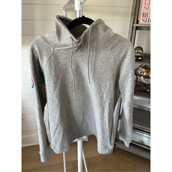 Levelwear Texas Rangers Scuba‎ Neck Open Back Sweatshirt Womens S Grey - Picture 3 of 6